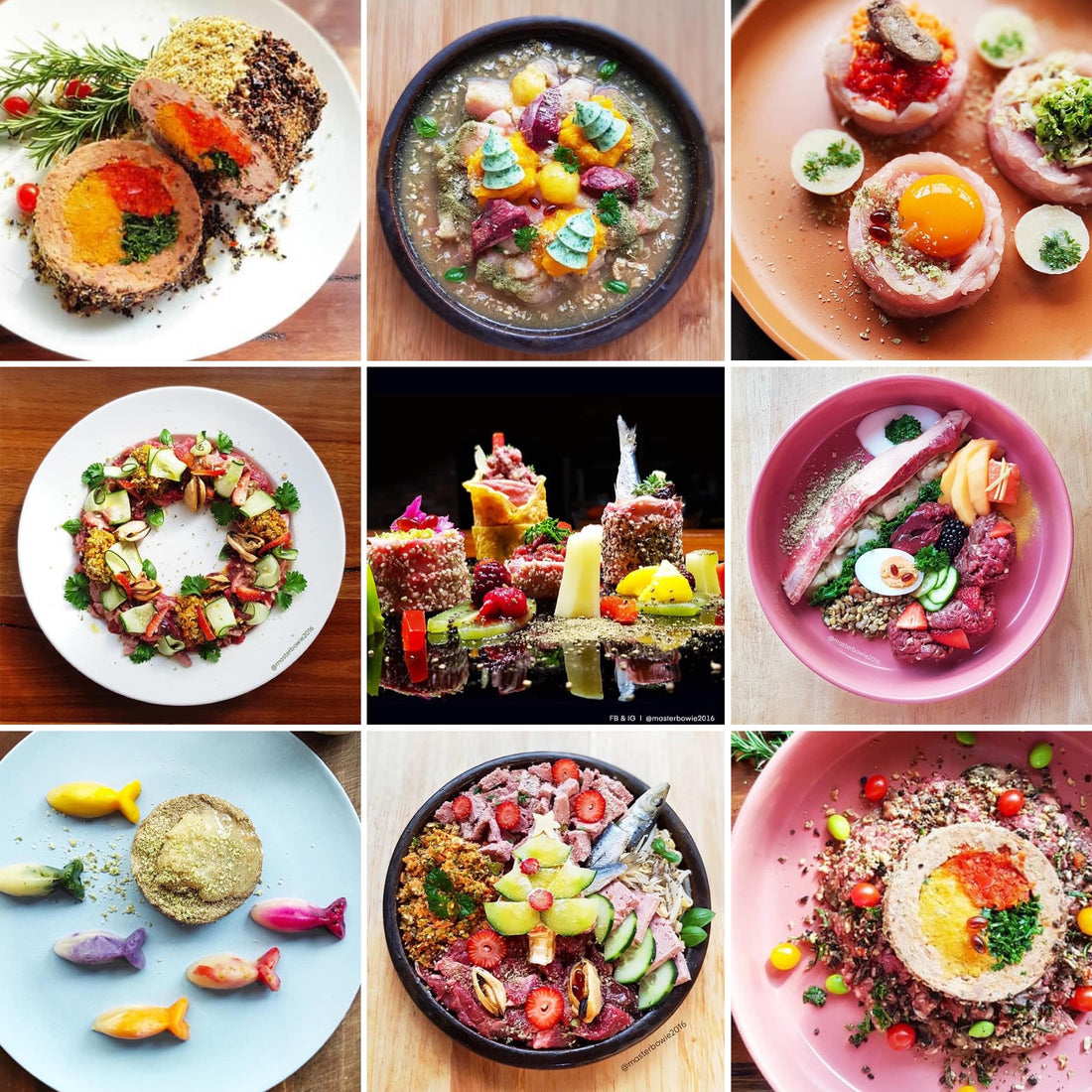 a collage of food