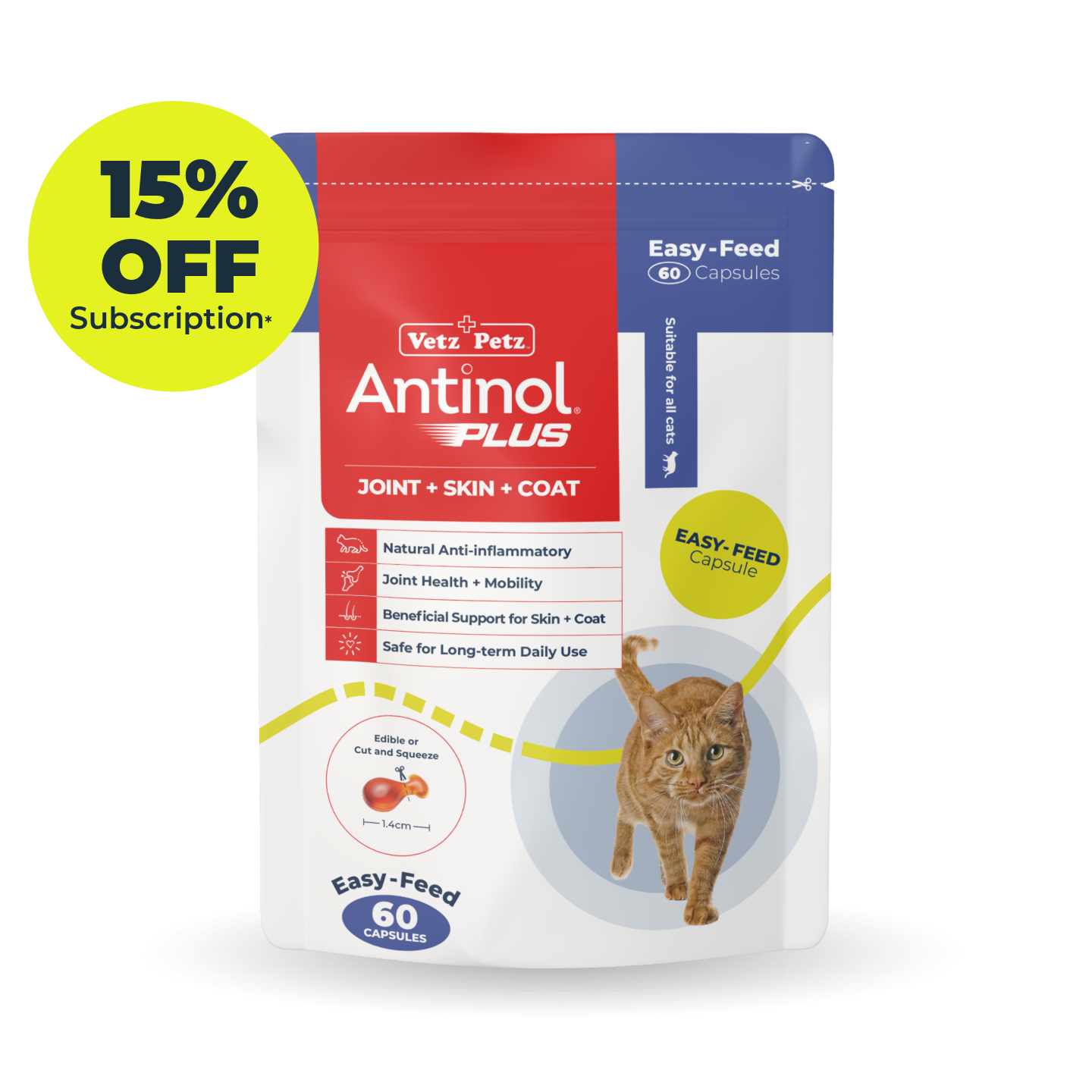 Antinol<sup>®</sup>️ Plus for Cats - 15% Off Subscription
