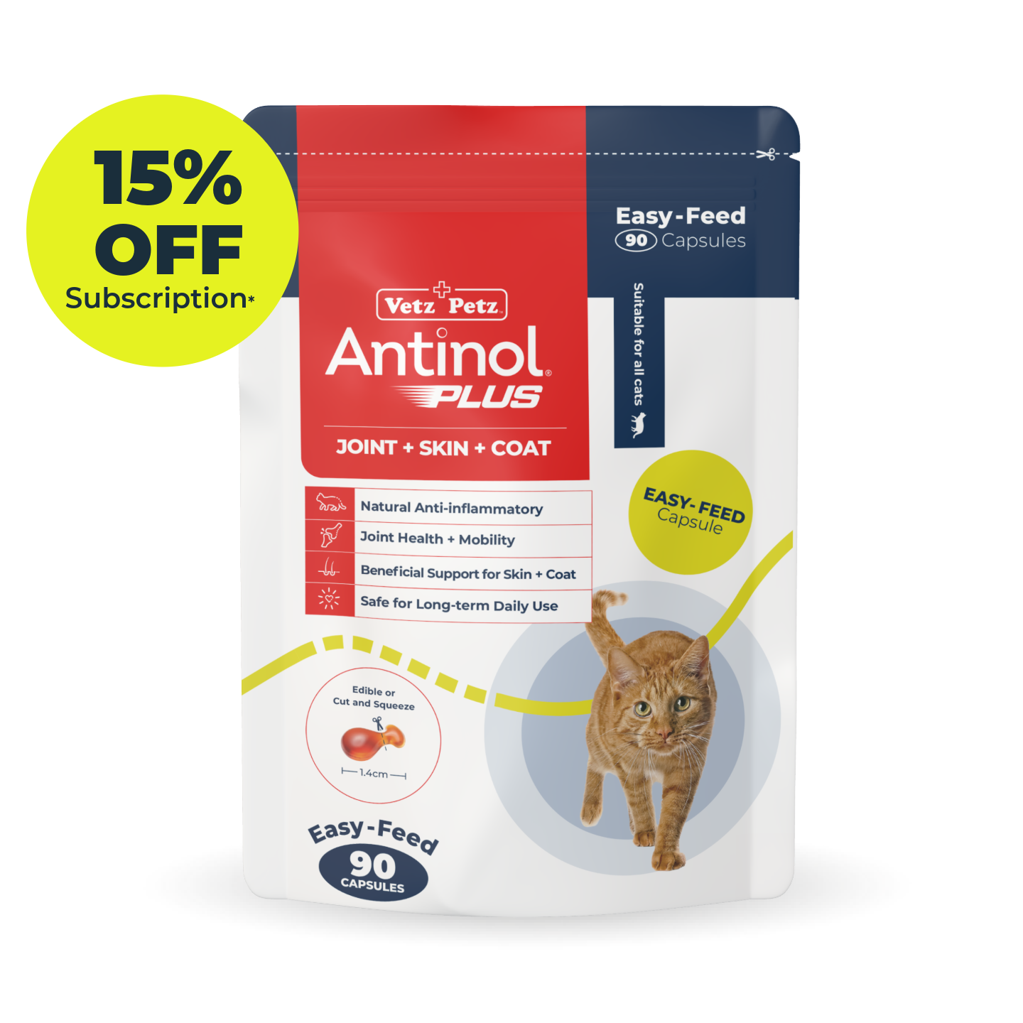 Antinol<sup>®</sup>️ Plus for Cats - 15% Off Subscription