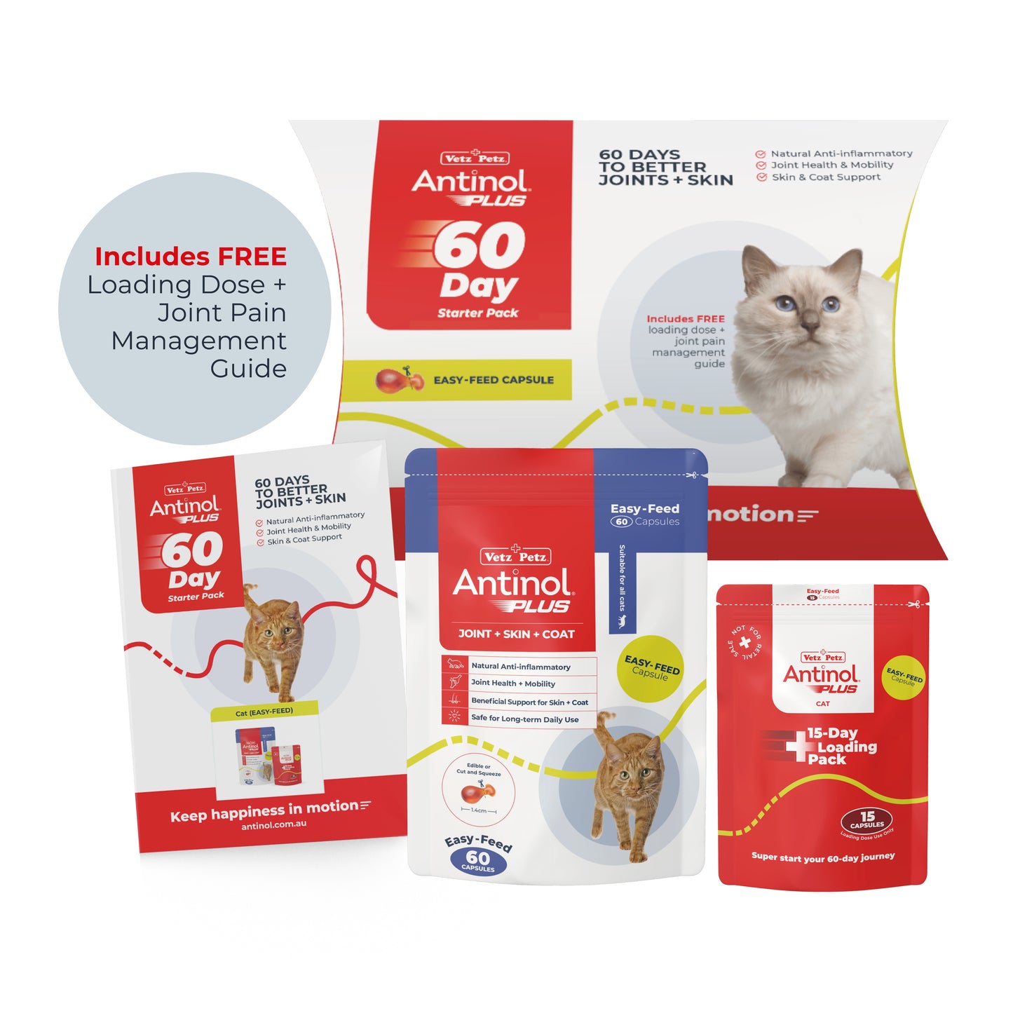 Antinol 60-day Starter Pack – Cat - Easy-Feed Capsules