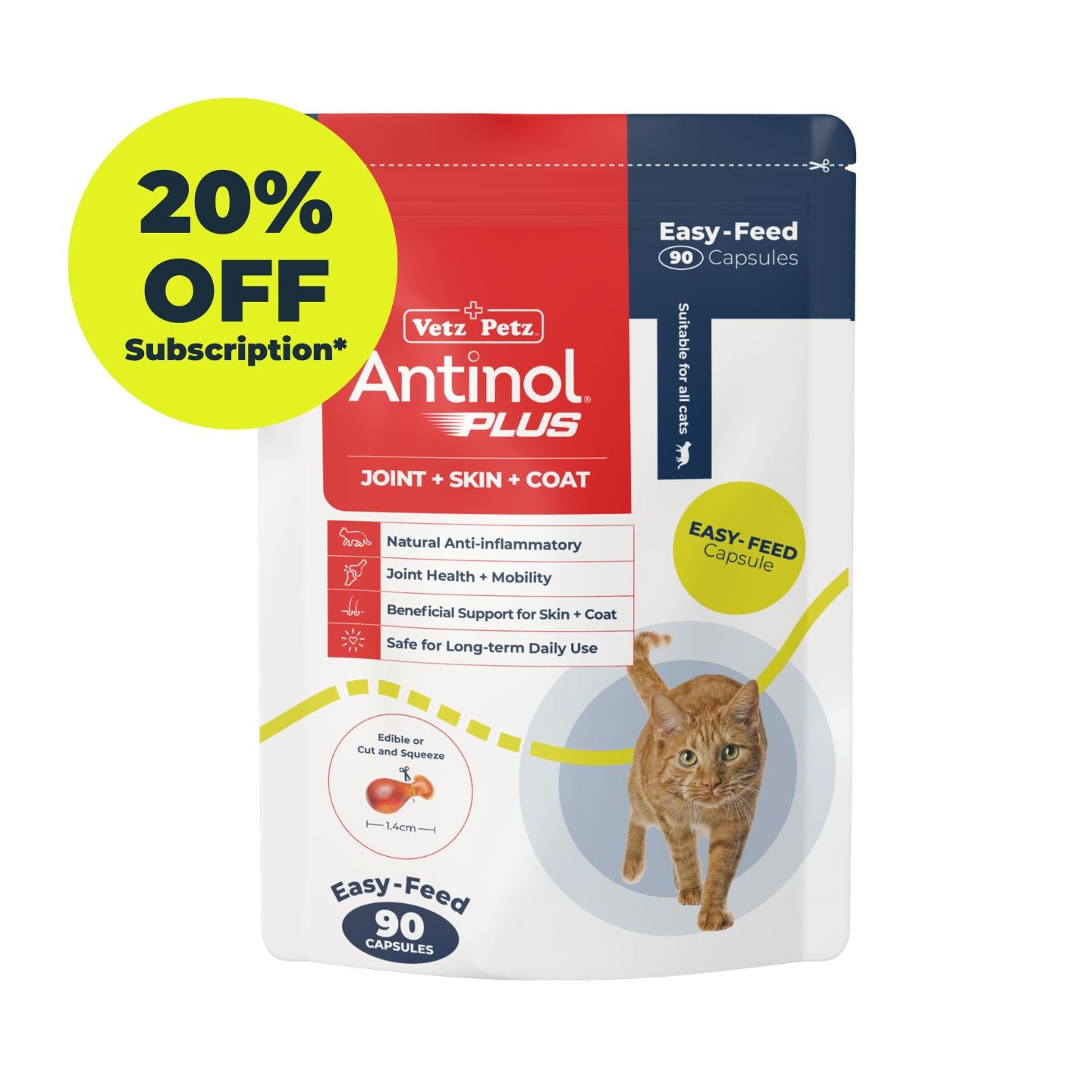 Antinol<sup>®</sup>️ Plus for Cats - 20% Off Subscription